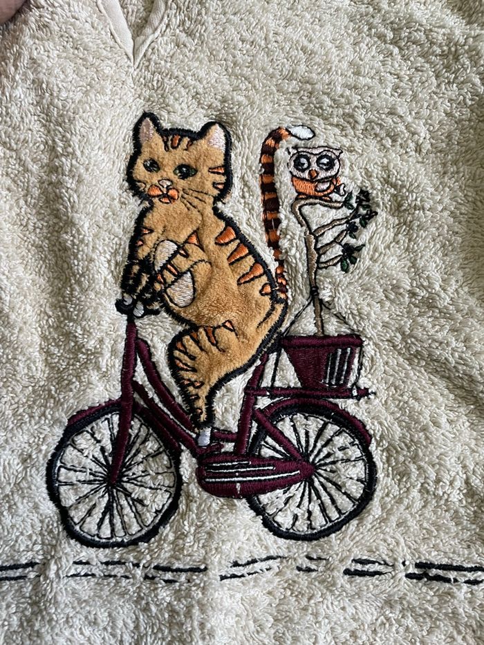 Poncho de bain chat vélo - photo numéro 4