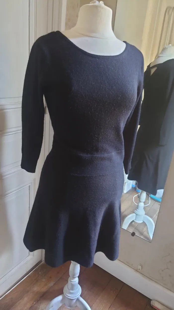 Robe pull noire Comptoir des Cotonniers en cachemire t 36 S - photo numéro 3