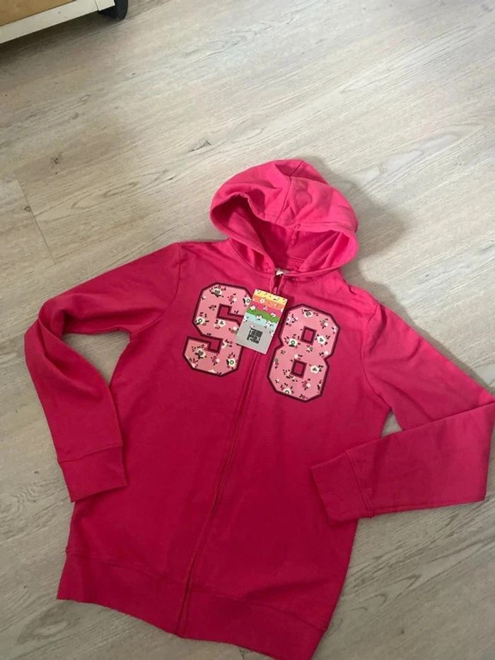 Sweat à capuche gilet marque tex, taille 13 14 ans neuve