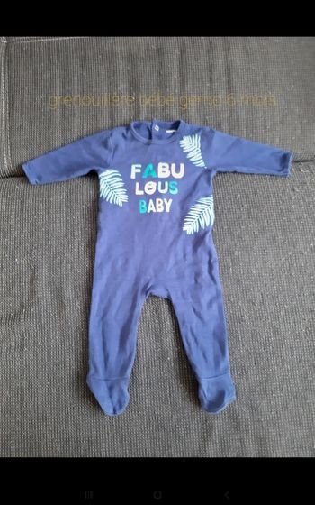 Grenouillère bébé bleu