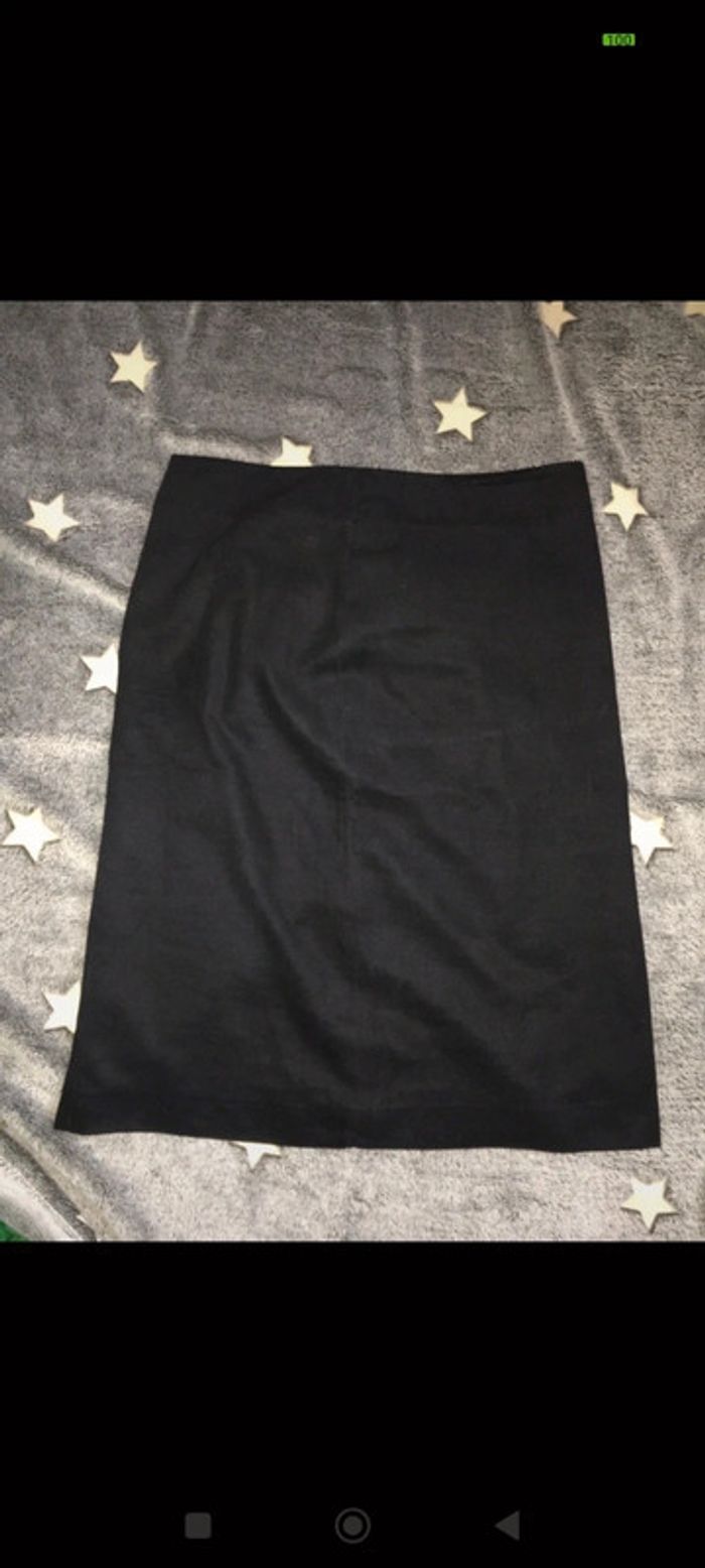 Jupe crayon fendue velours noir h&m t36