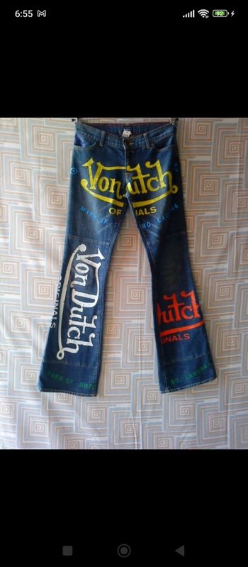 jeans imprimé vintage