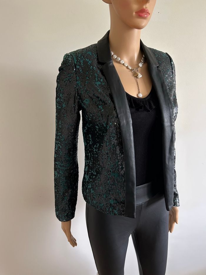 Blazer en sequins Kookai taille 36 comme neuf - photo numéro 2