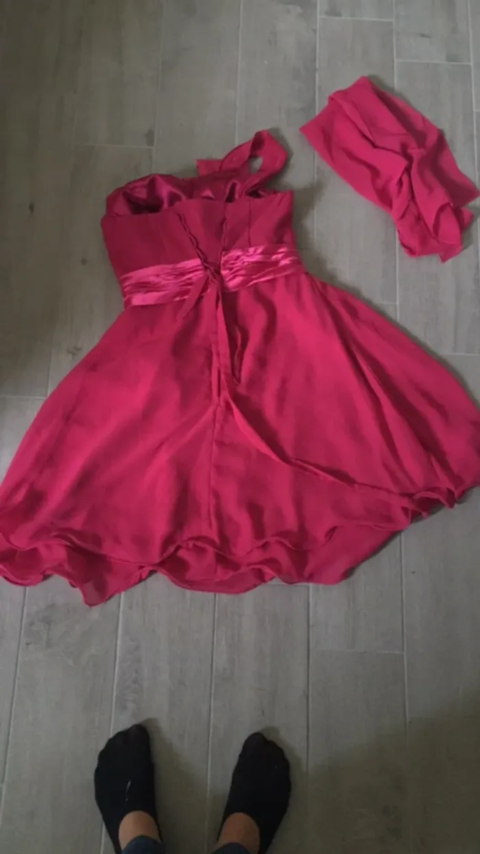 Robe cocktail fuchsia - photo numéro 2