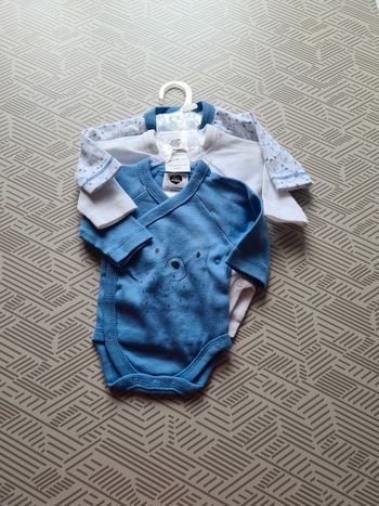 Lot de 3 body naissance  tex