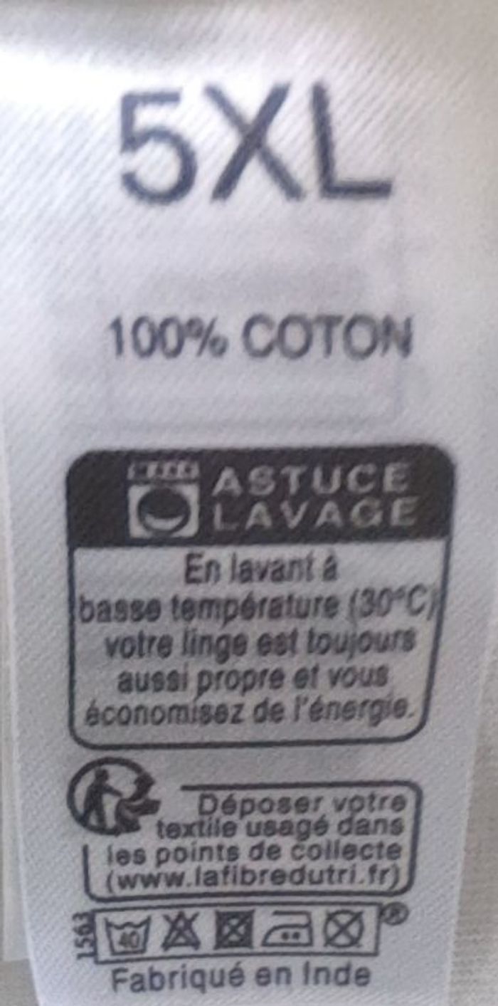 T-shirt manches courtes marque U collection taille XXXXXL/5XL couleur blanc à motif pour homme - photo numéro 5