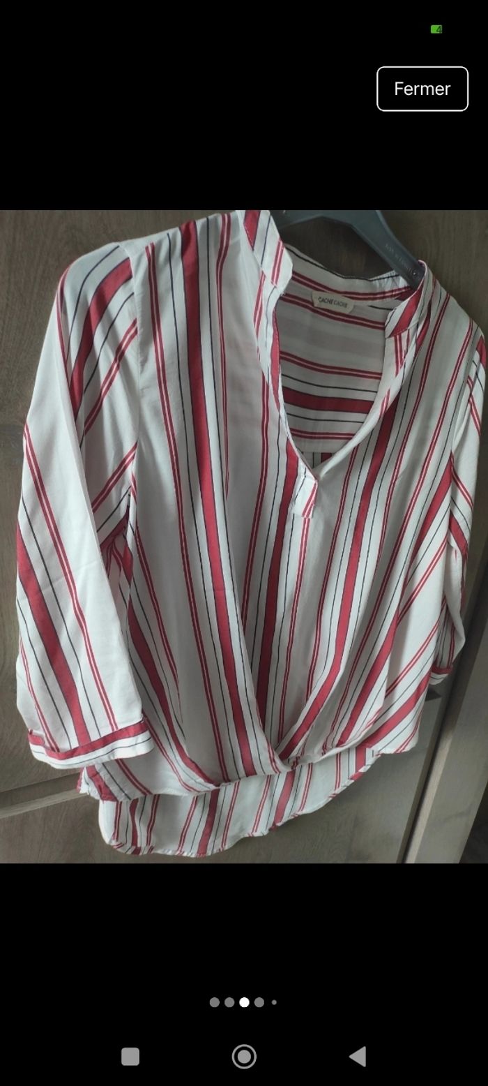 Blouse neuve Camaïeu bicolore - photo numéro 6