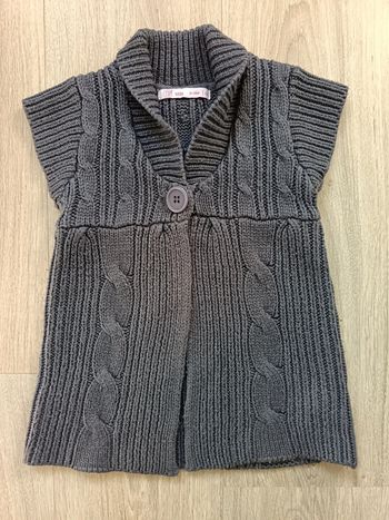 Robe gilet manches courtes gris foncé Gémo fille 4 ans
