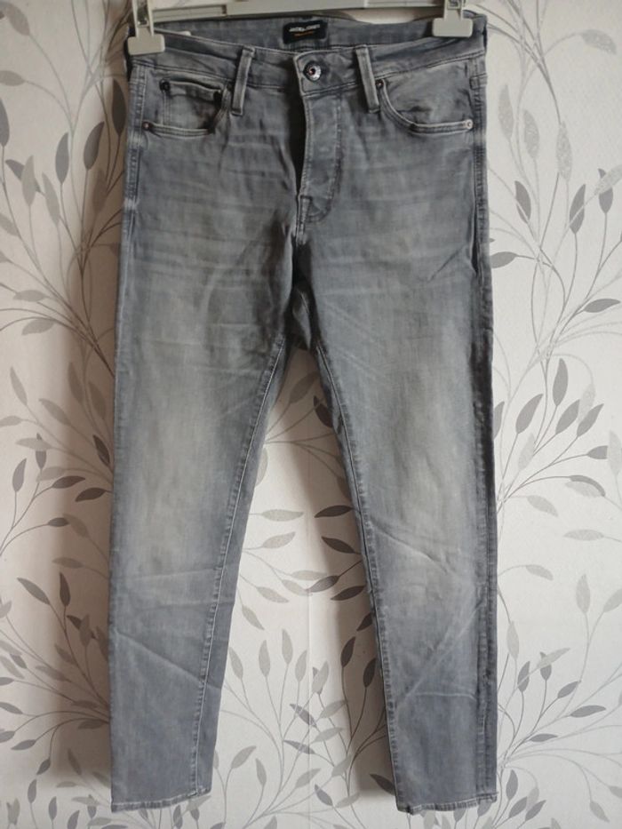 🍍 Jeans slim gris homme Jack&Jones taille M - photo numéro 3
