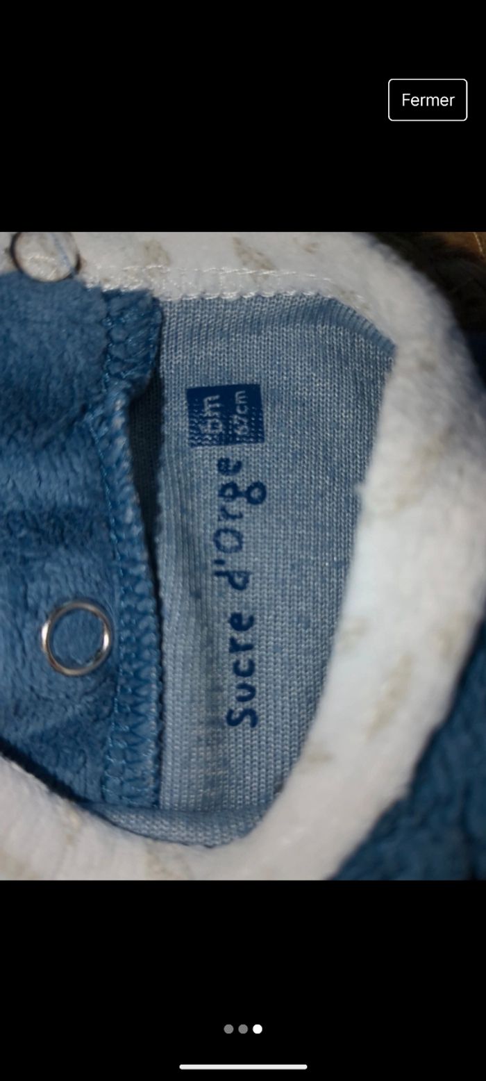 Lots de pyjamas velours (6mois) - photo numéro 5