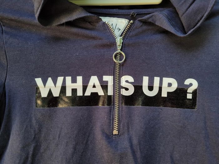 Superbe haut à capuche court IKKS marine, 12/14 ans - photo numéro 3