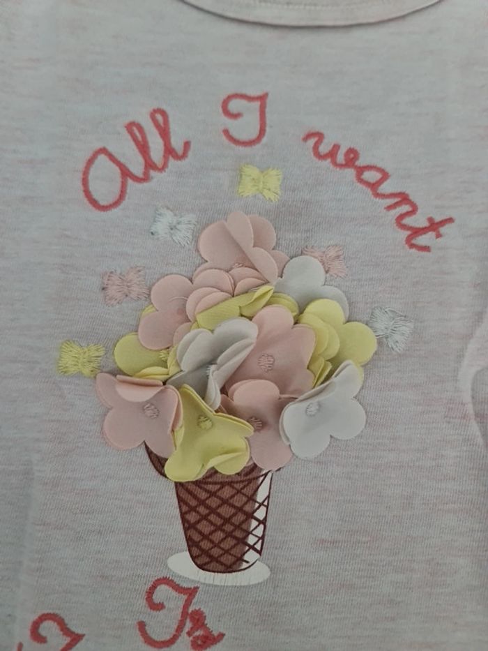 T shiet manches courtes roses pâle fille 4 ans vertbaudet - photo numéro 3