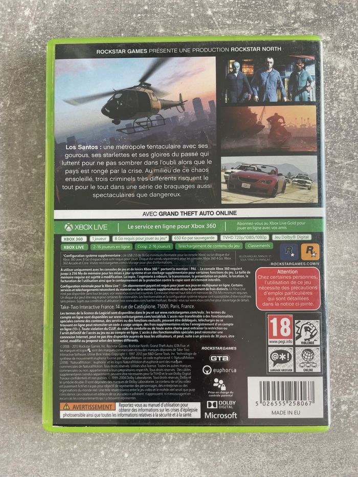 Jeu pour Xbox 360, GTA V, gran theft auto V en français. - photo numéro 3