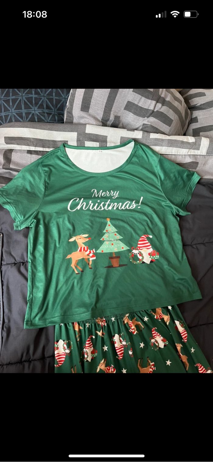 Pyjama Noël Vert taille XL - photo numéro 2