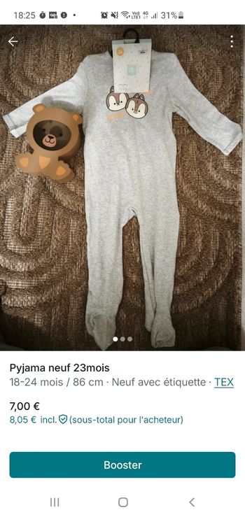 Pyjama bebe 23 mois