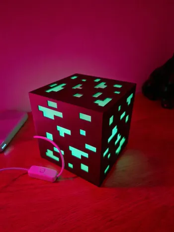 Lampe Minecraft lumineuse | Déco gaming / veilleuse | USB | Intensité réglable 