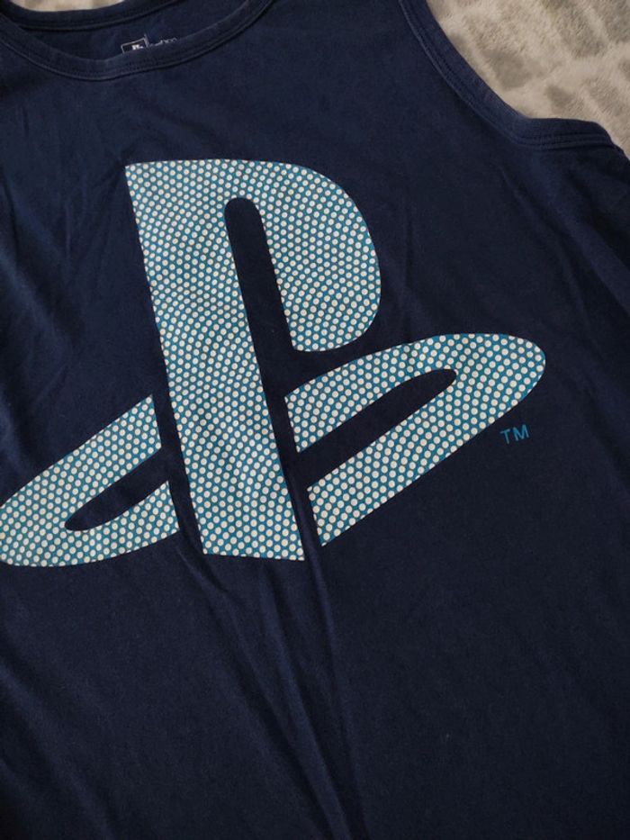 Débardeur bleu marine PlayStation taille 14 ans - photo numéro 2