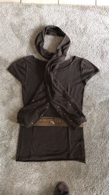 Ensemble Pull écharpe coton/cachemire