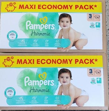 192 couches Pampers harmonie taille 3