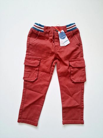 Noukie's - Pantalon cargo - Rouge brique - Neuf avec étiquette ! (2 ans)