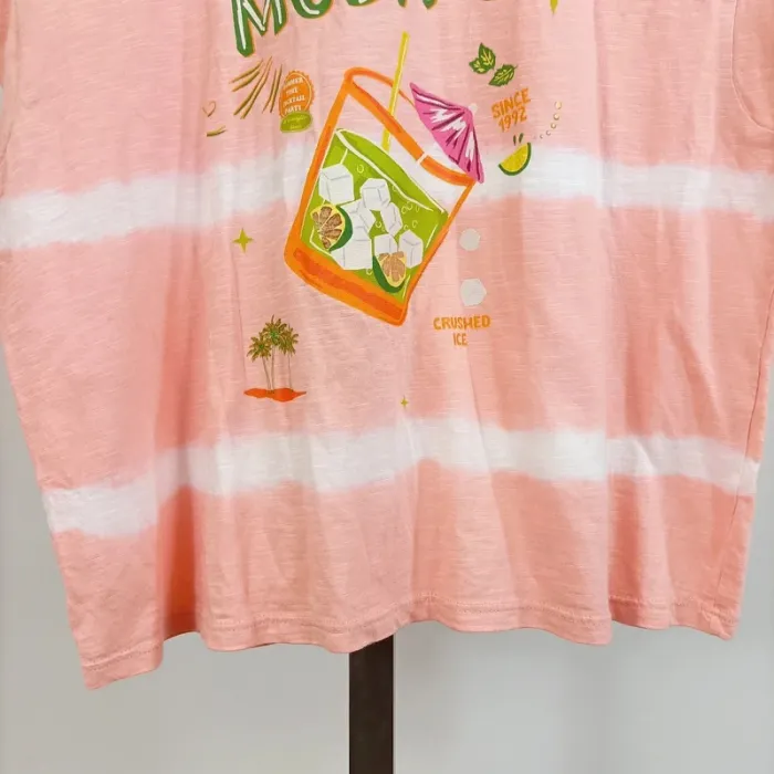 T-shirt tie & dye rose – imprimé Mojito – Taille S A682 - photo numéro 5