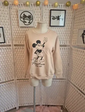 💕joli Sweat Disney Mickey "Positive Vibes" femme TM / 38💕