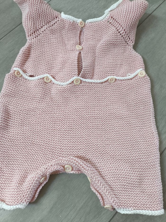 Barboteuse tricotée rose - photo numéro 3