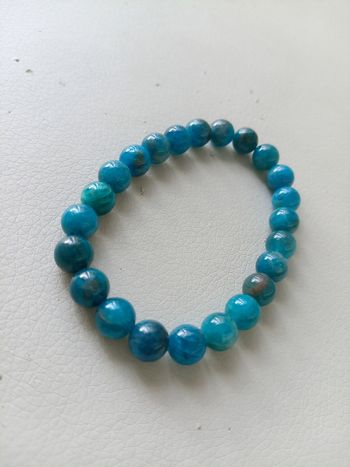 Bracelet bleu apatite