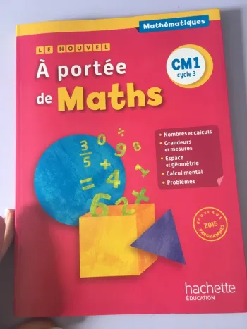Manuel de maths CM1 hachette
