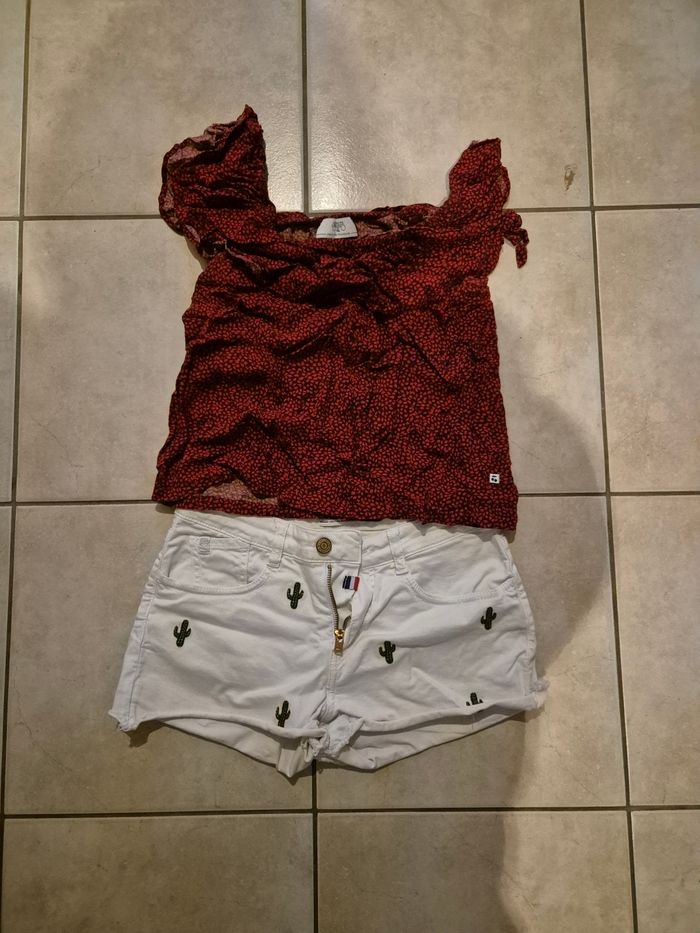 Short blanc et haut le temps des cerises 12 ans - photo numéro 1