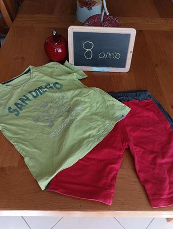 Lot 1 t-shirt et un short taille 8 ans en très bon état