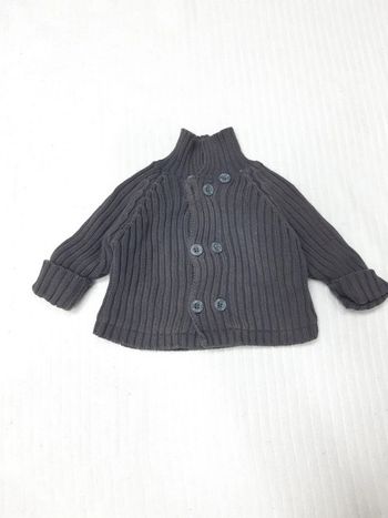 Gilet côtelé gris Obaïbi 3 mois