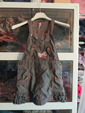 Robe en jean fille avec bretelles réglables