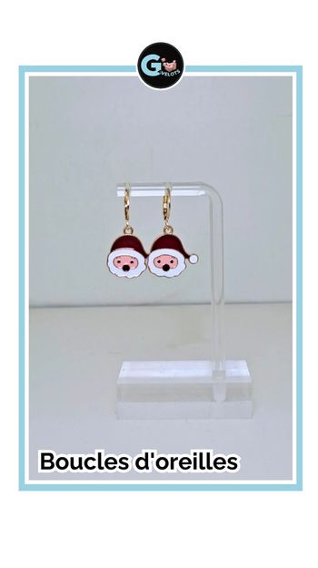🦚Boucle d'oreilles père Noël