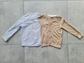 Ensemble cérémonie chemise manche longue col mao et gilet 6 ans
