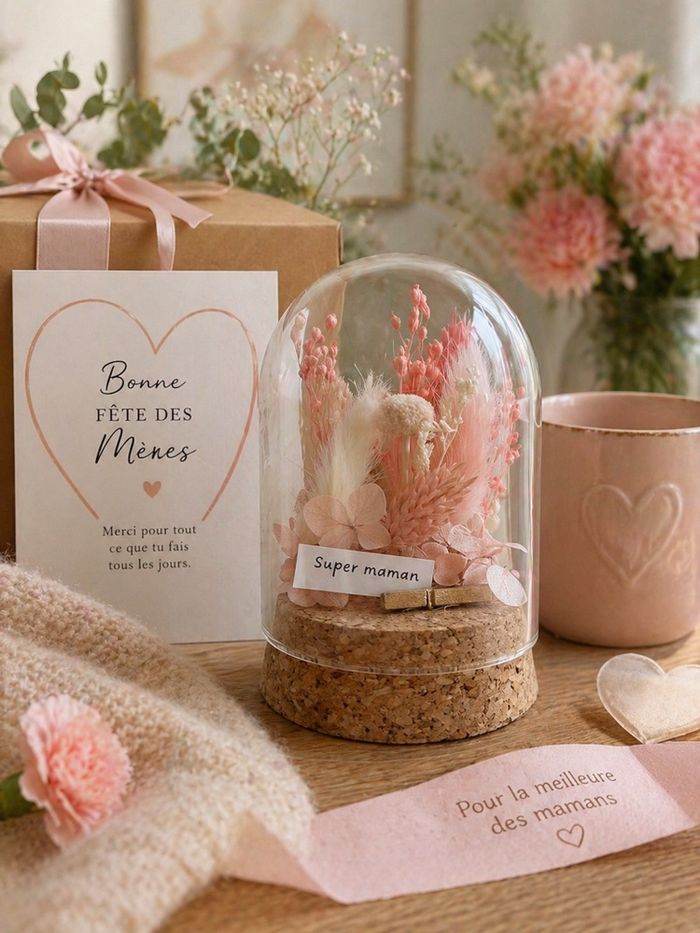 Cloche fleurie super maman idée cadeau - photo numéro 3