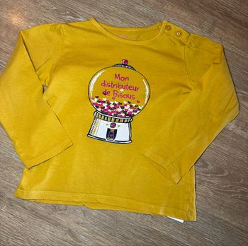 T-shirt manches longues moutarde l
