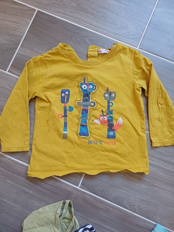 T-shirt manches longues DPAM garçon 24 mois