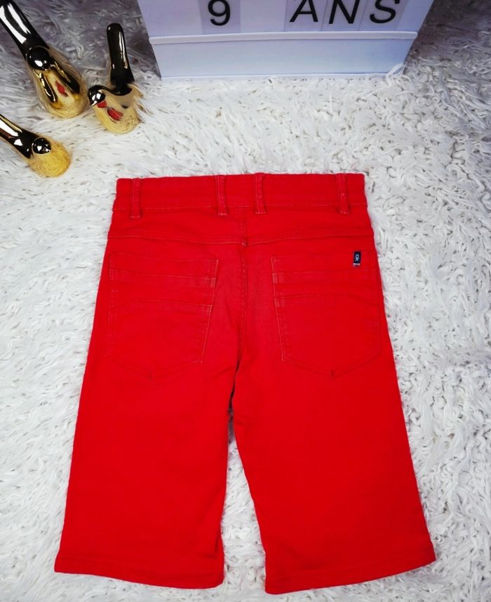 Bermuda en jean slim rouge Garçon taille 9 ans marque Okaidi 🎸 - photo numéro 5