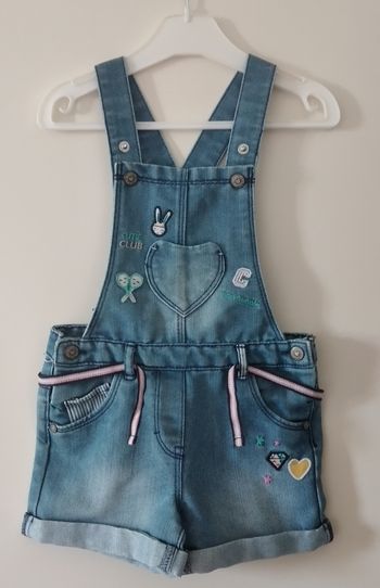 Salopette short en jeans 3 ans fille Tex baby