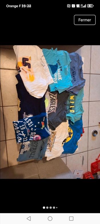 Gros lot t shirts manche courte garçon taille 8 ans 