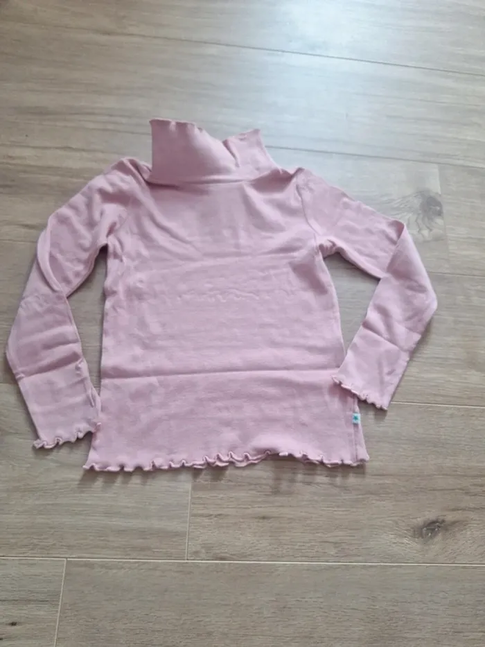 Pull col roulé fille rose 8 ans blue seven