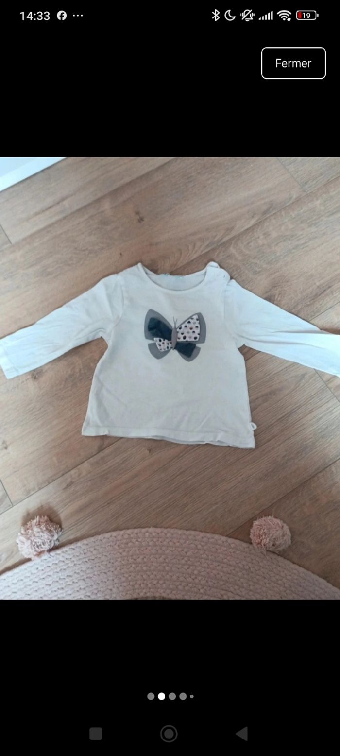 Lot 3 hauts manches longues 12 mois - photo numéro 2