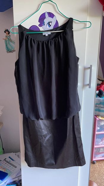 Robe sans manches bi matière taille 36