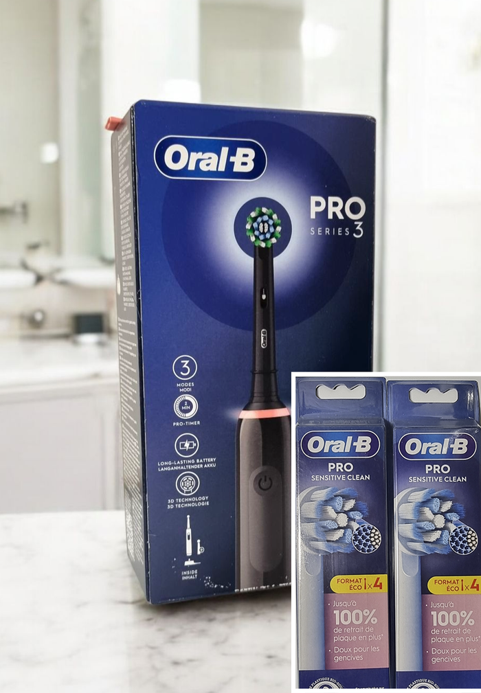 Brosse à dent - Oral-B PRO series 3 + pack brossettes