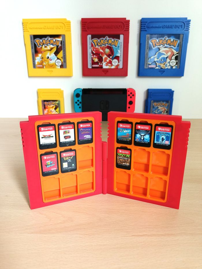 Boite de rangement pour jeux Nintendo switch, style cartouche gameboy pokémon - photo numéro 2