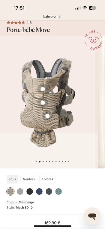 Porte bébé Babybjorn