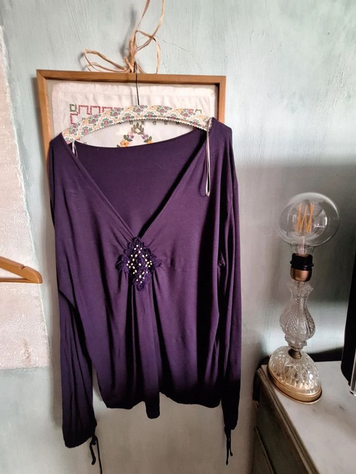 Haut  bohème grande taille T 50 - photo numéro 9