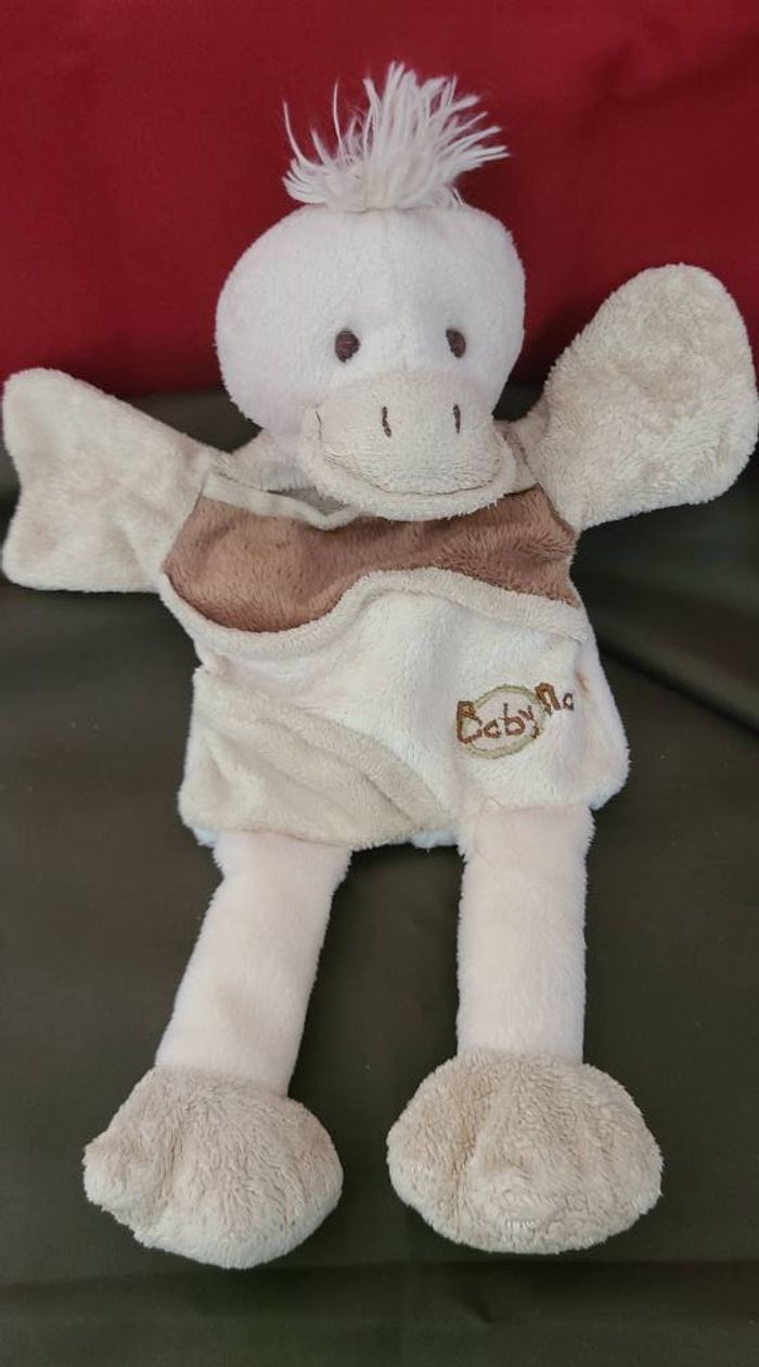 Doudou Marionnette Canard Marron Beige Baby Nat' - photo numéro 4