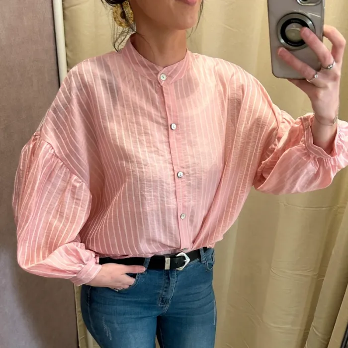 Top femme chemise femme crème chemisier femme blouse femme taille 38 taille 40 - photo numéro 9
